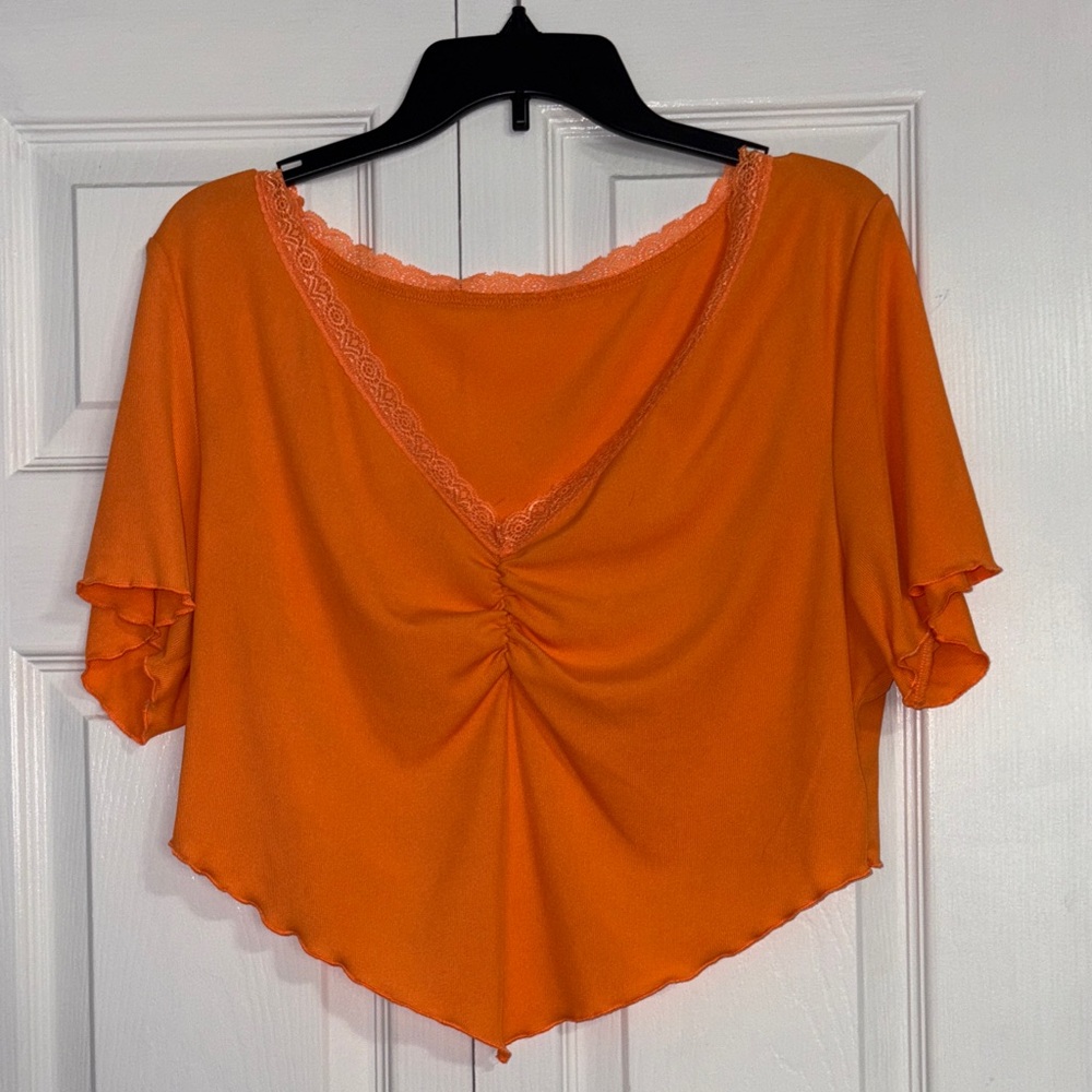 Women's Orange Crop Top